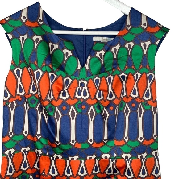 Boden Newburyport Cotton Sateen Sheath Dress size 12L Spring Lined EUC - Picture 4 of 8